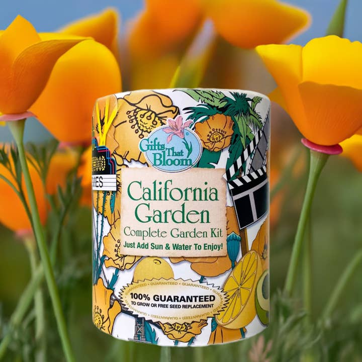 Gifts That Bloom - Wholesale Plant Seeds - California Poppy Garden Grocan Seed Kit1