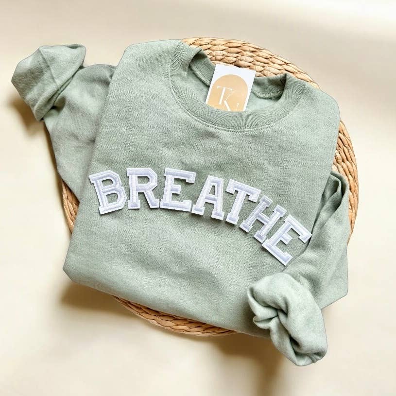 Threads And Needles, INC. - Wholesale Graphic Sweatshirt - Unisex - BREATHE Sweatshirt, Yoga Clothing1