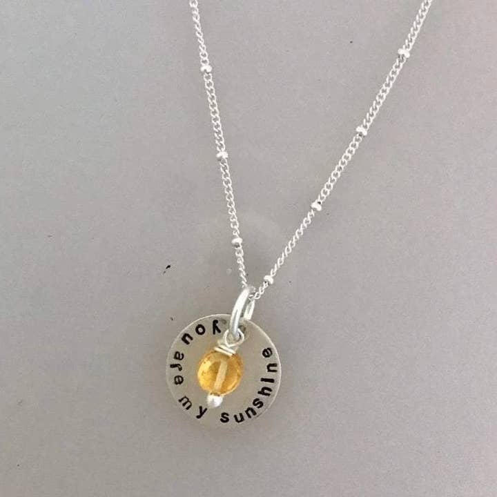 You Are My Sunshine Necklace for wholesale by Swirls Jewelry
