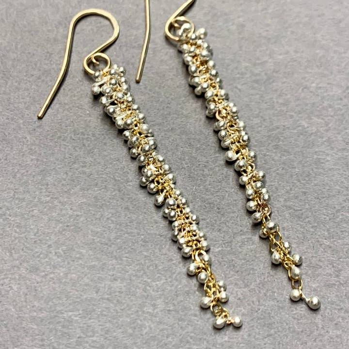 YedOmi Jewelry - Wholesale Dangle Earrings - Wisteria Caviar Earrings- Long5
