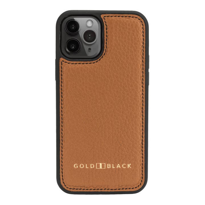 Étui en cuir nappa pour iPhone 12/12 Pro marron pour la vente par GOLDBLACK