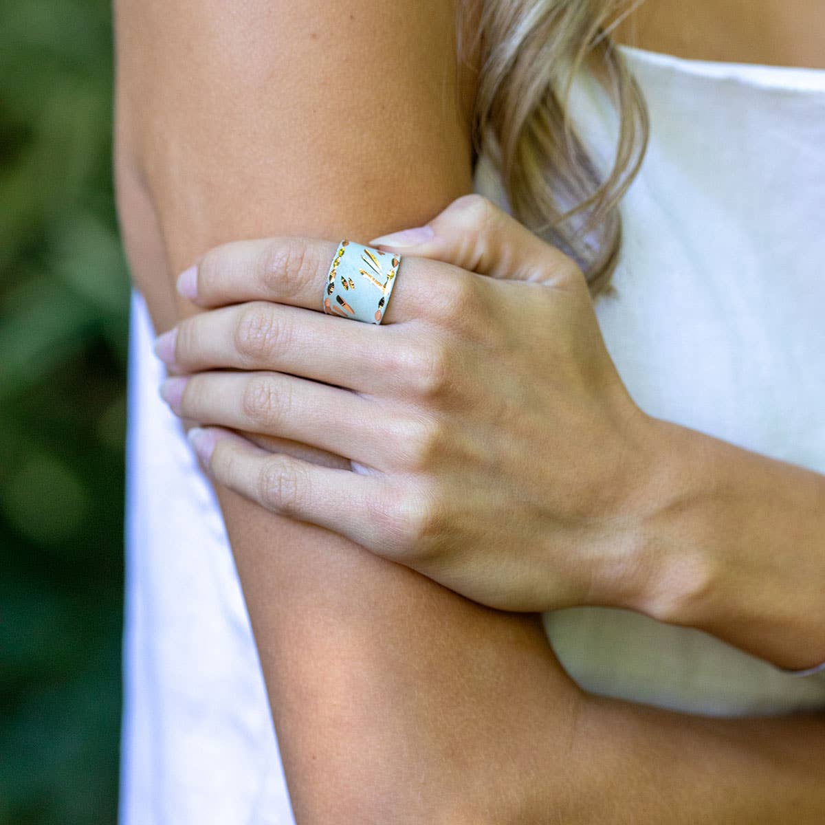 Anju Jewelry - Wholesale Band/Stacked Ring - Patina Engraved Copper Ring Pre-Pack7