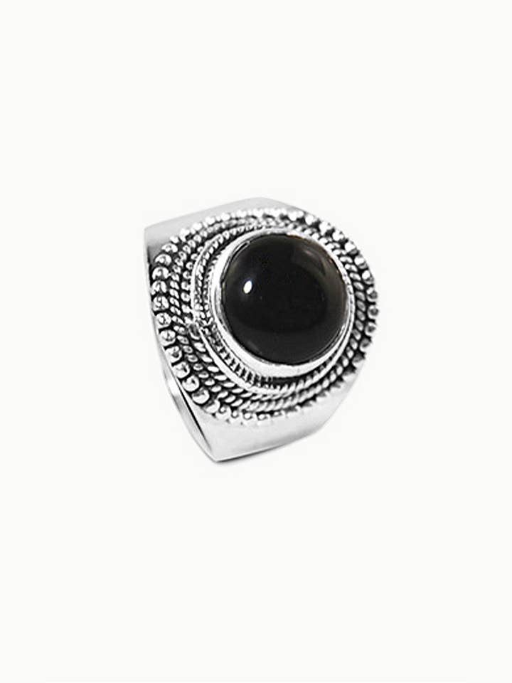 Sivalya Black Onyx Statement Ring - Luna for wholesale by Sivalya