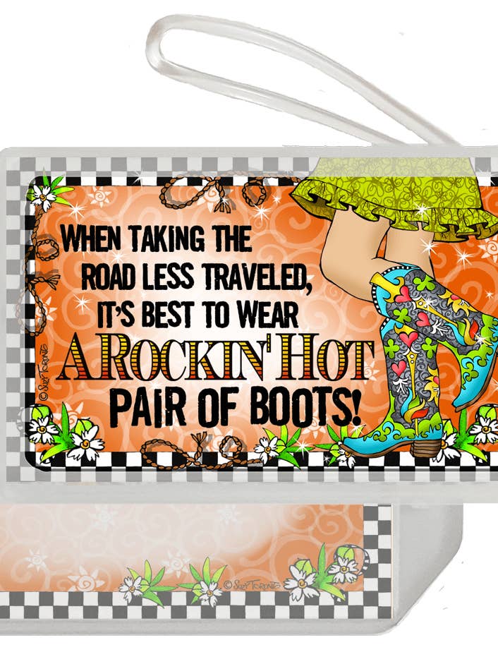 Road Less Traveled (TingleBoot) Bag Tag voor wholesale door Suzy Toronto Wholesale