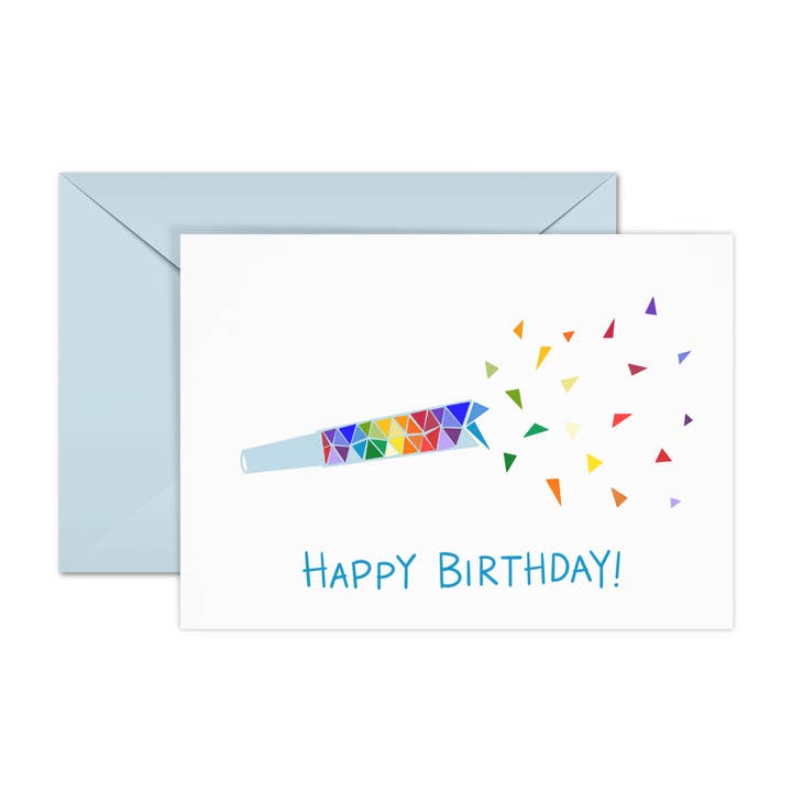 Queen Fayzel – postal de parabéns por atacado – Cartão de Aniversário com Apito Arco-Íris | A20