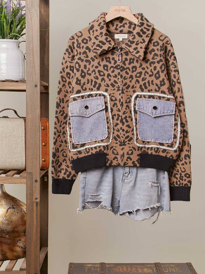 Leopard Print Zip-Up Knit Jackets and other Purchase Wholesale leopard windbreaker. Free Returns & Net 60 Terms on Faire trending on Faire.