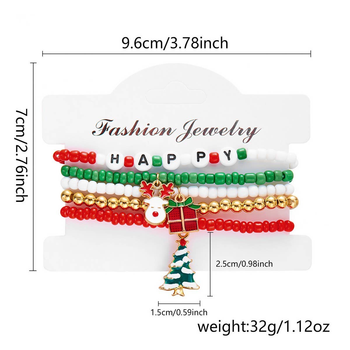 NINEXIS - Wholesale Jewelry Set - CWAJE2519_CHRISTMAS COMBINATION BEADED BRACELET4