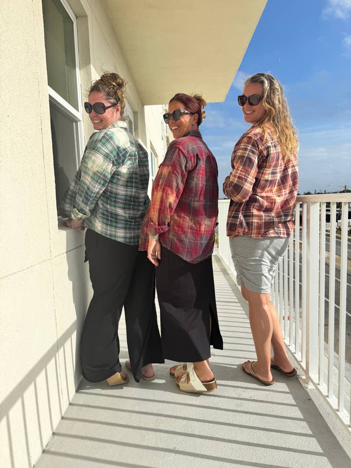 Slightly Distressed - Wholesale Button Down Shirt - Women's - Slightly Distressed Flannels 6