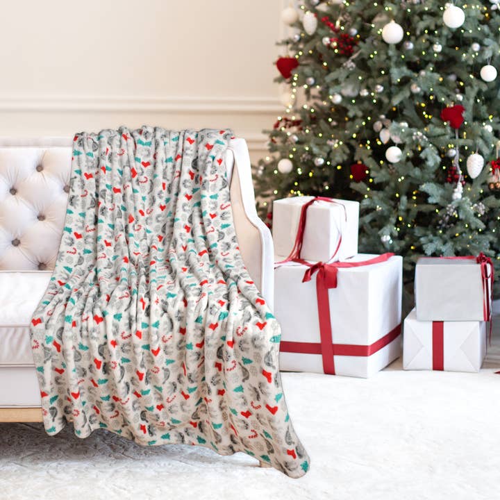 Bed Bath Fashions - Wholesale Throw blanket - Kathy Ireland Christmas Flannel Fleece Plush Throw Blanket20