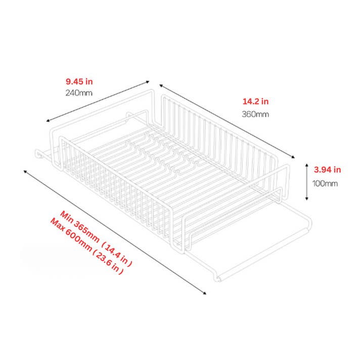 Nineware - Wholesale Dish Drying Mat/Rack - Expandable in-Sink Dish Drying Rack, Adjustable Space Saving11