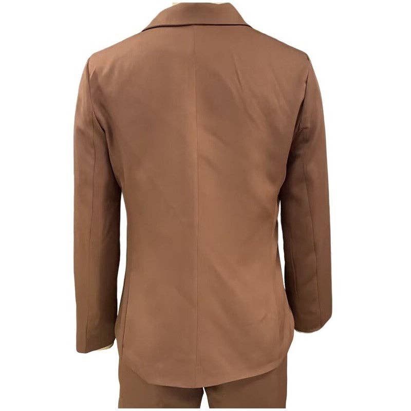 Ekartini - Wholesale Suit Set - Women's - Solid Color Fashion Temperament Shorts Long Sleeve Suit Set3