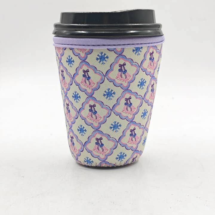 Kayla Noelle Co - Wholesale Drink Huggers & Koozies - Ice Skates Winter Reusable Coffee Sleeve1