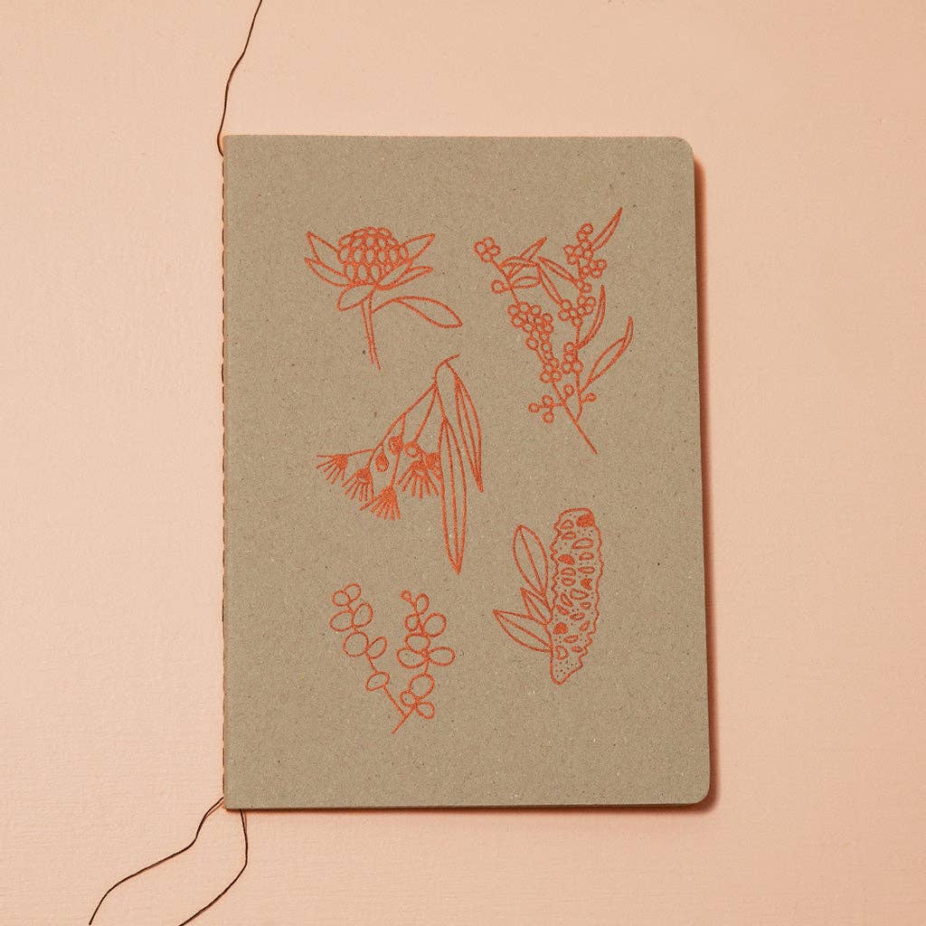 Me & Amber - Wholesale Notebook - AUSTRALIAN FLORA NOTEBOOK - various colours2