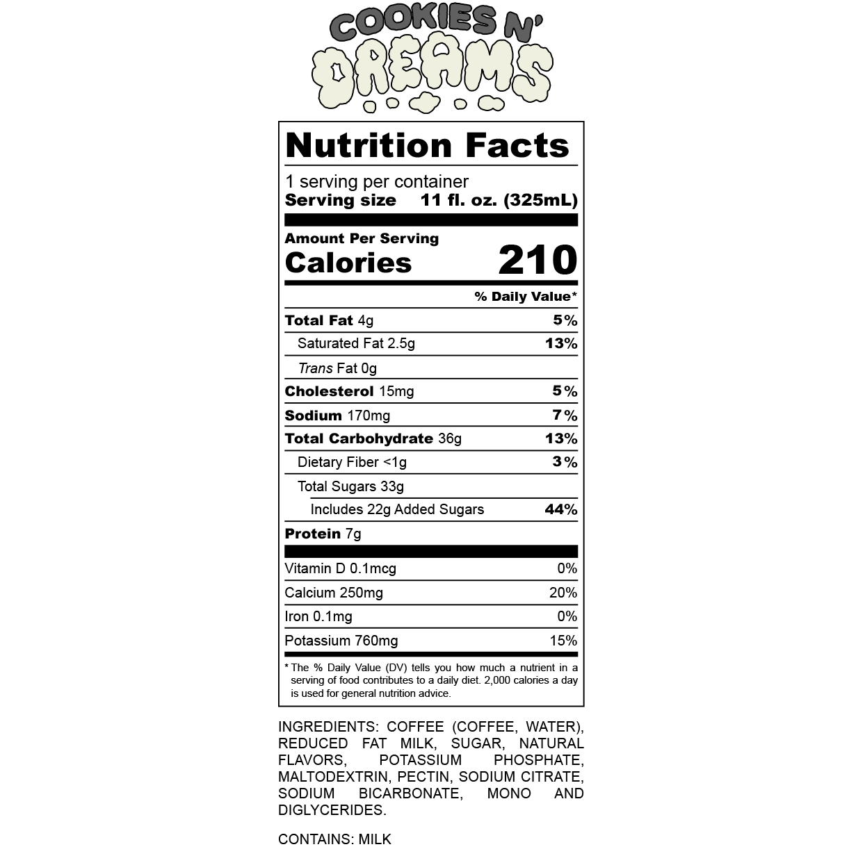 Bones Coffee Company - Wholesale Iced Coffee/Cold Brew - Cookies N' Dreams Latte | 12-Pack | Flavored Coffee3