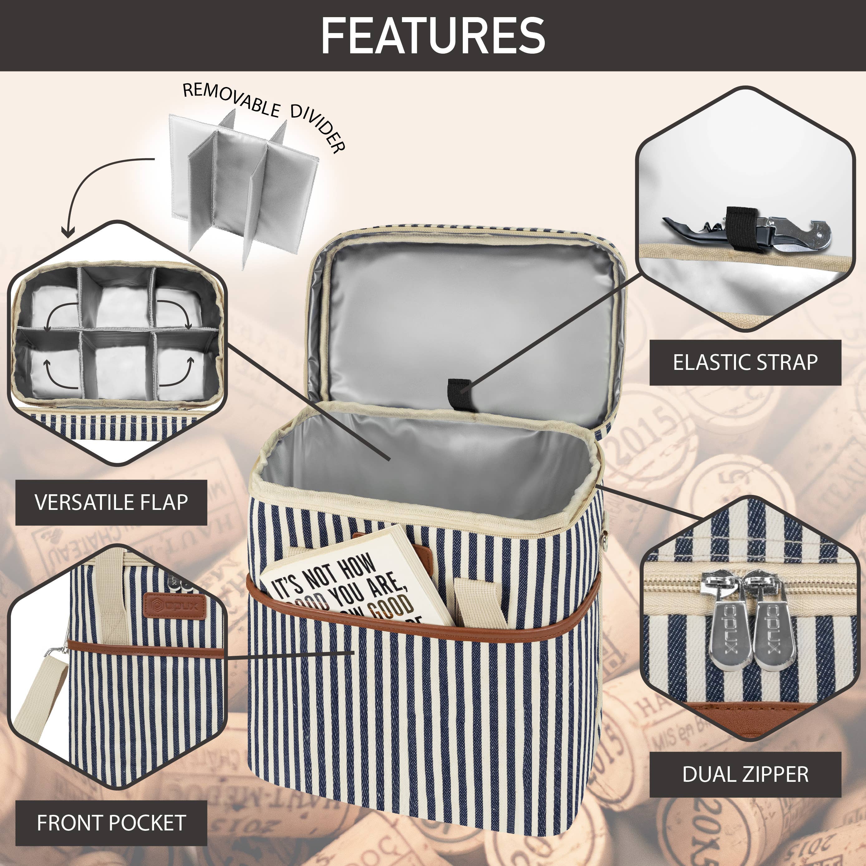 OPUX - Wholesale Wine Tote - 6 Bottle Wine Carrier Bag27