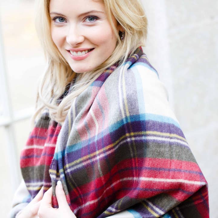 Glen Prince - Wholesale Wrap – Women's - Hessian Dress Stewart Lambswool Stole1