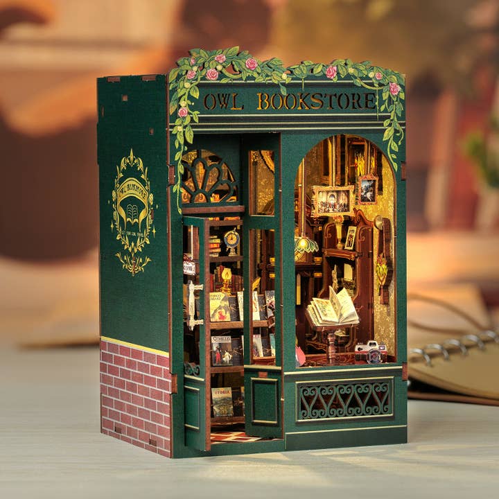 Hands Craft - Wholesale DIY Craft Kit - DIY Book Nook Kit: Owl Bookstore