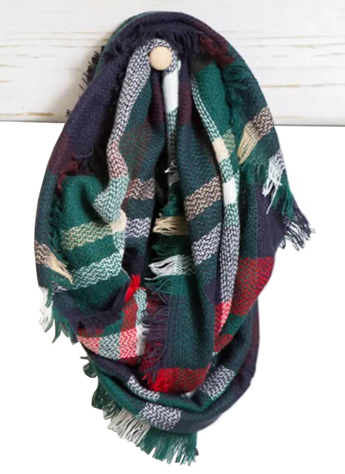 Fennco Styles - Wholesale Scarf - Women's - Buffalo Plaid Infinity Scarf4