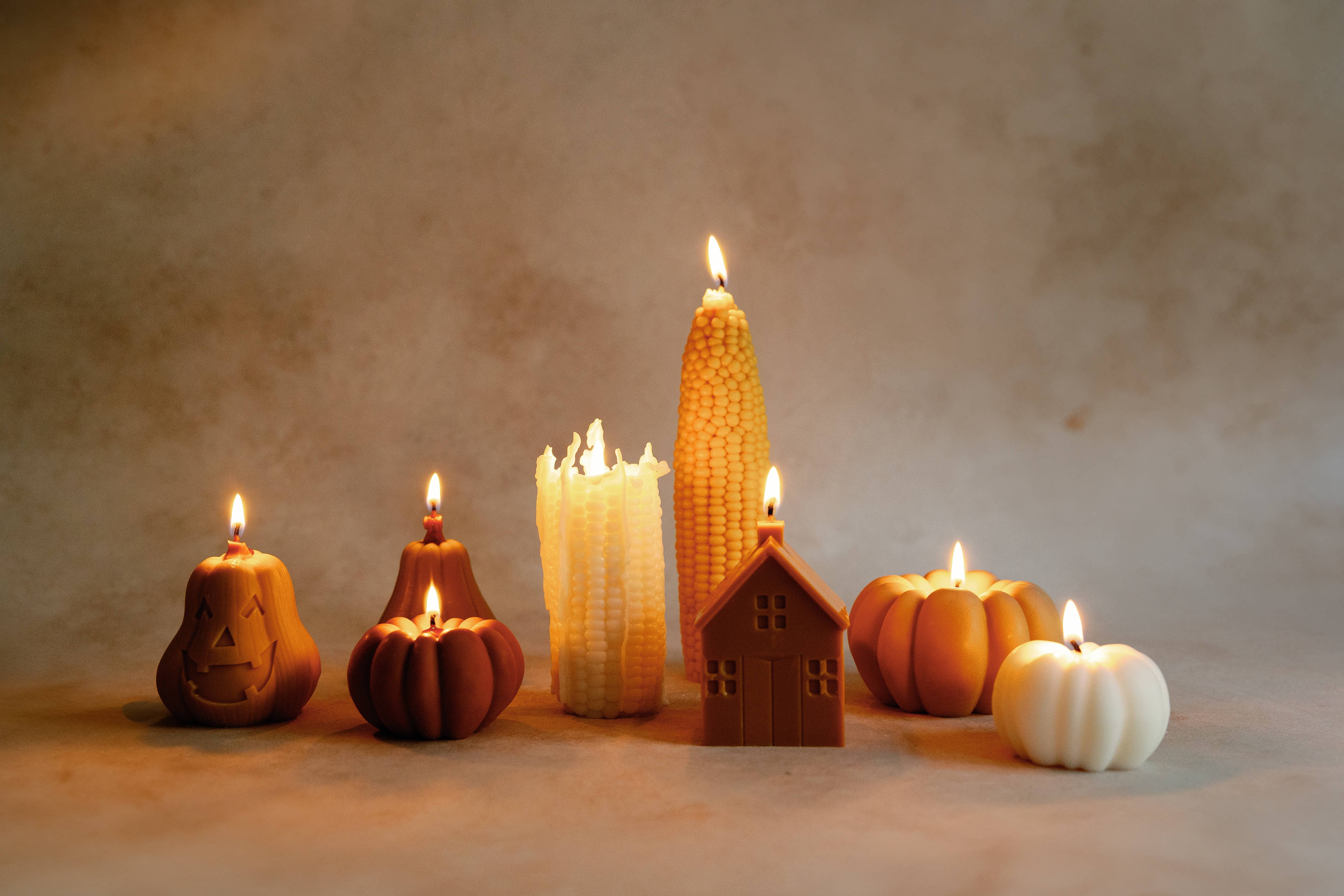 Verba Candle Co - Vendita all'ingrosso Decorazioni da tavolo - Candela Fall Pumpkin, confezione regalo, Halloween, decorazioni autunnali 1