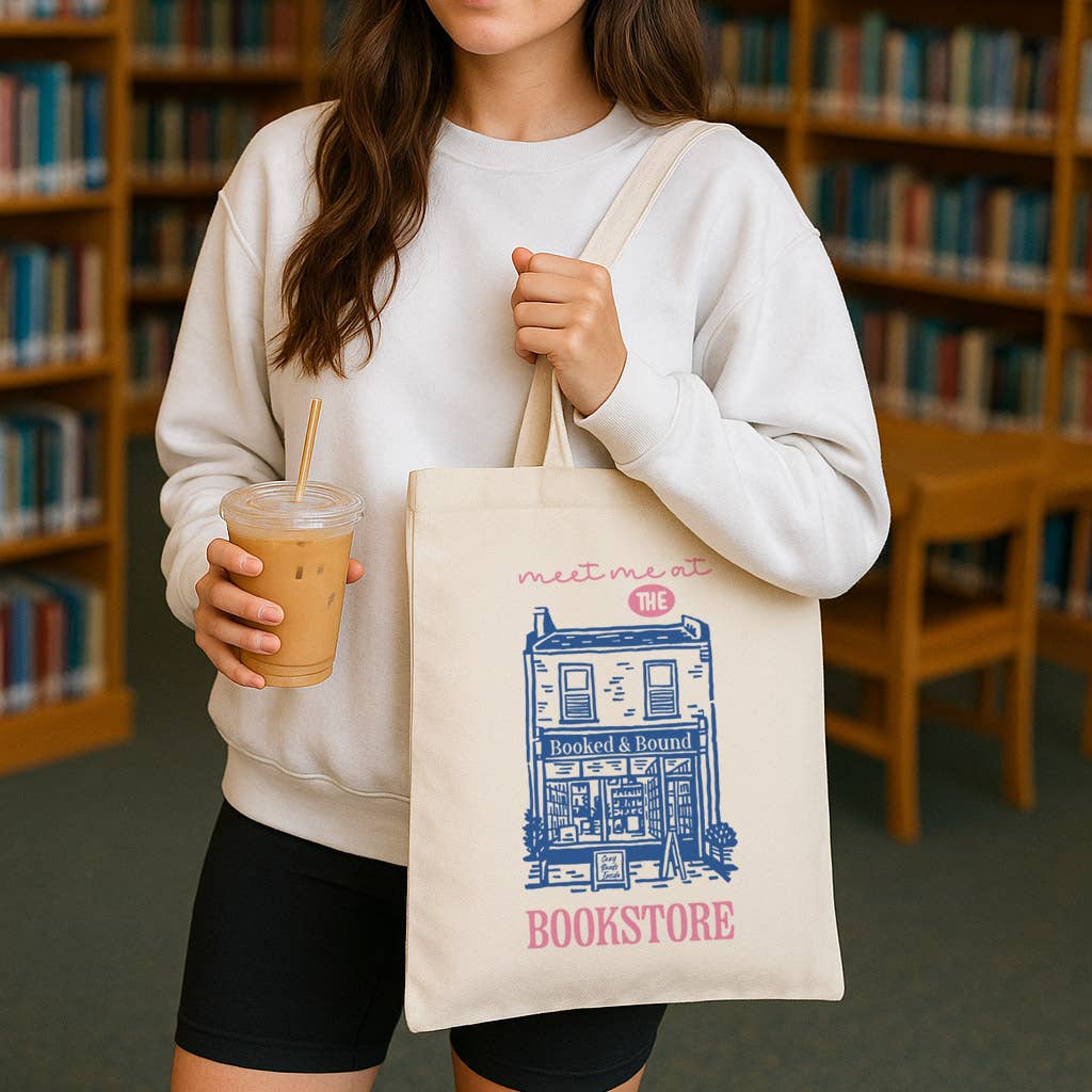 DaisyChainDesignCo - Vente Tote bag – unisexe - Sac en toile de librairie mignonne