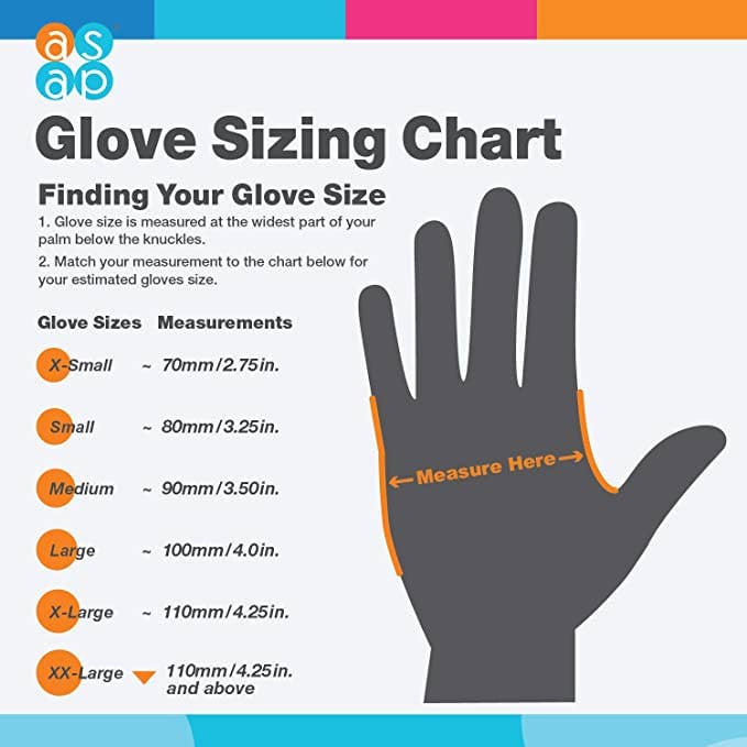 Gloves.com - Vendita all'ingrosso Guanti per pulire - Guanti in nitrile arancione ASAP T-Grip, senza polvere (7 mil), 500 guanti