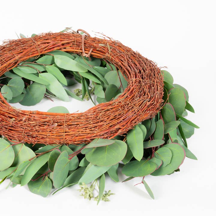 Mills Floral Company - Wholesale Wreath - Mixed Seeded Eucalyptus Wreath - 24 Inch