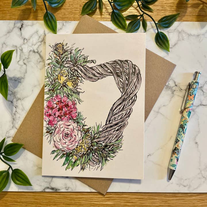 Blomsterkorg Hjärta - Grå för wholesale av Crafty Tinks