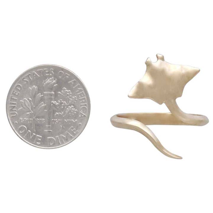 Nina Designs – wholesale Cocktail/statement ring – Sterling Silver or Bronze Adjustable Stingray Ring4