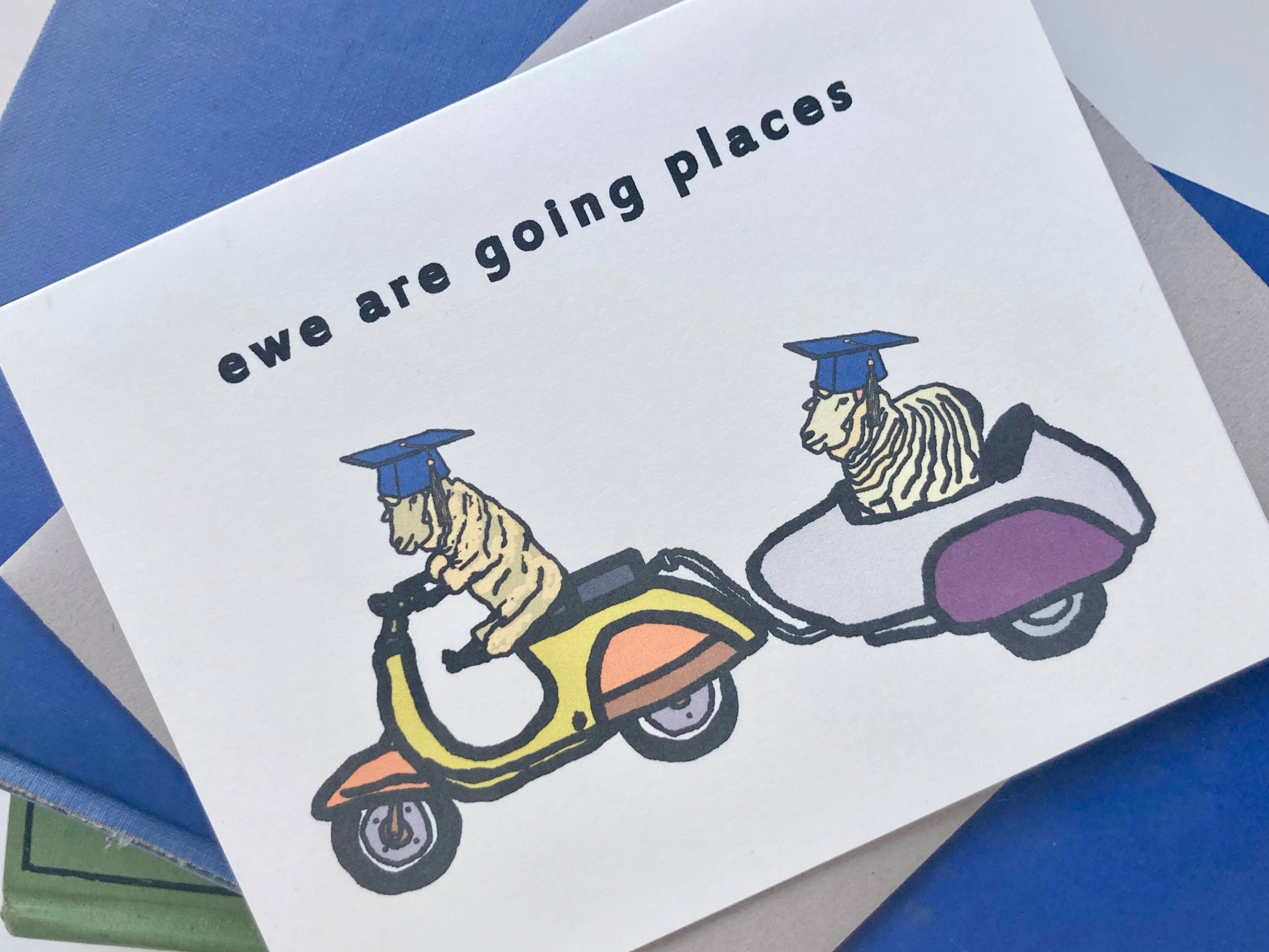 HEI LO CARDS - Wholesale Graduation Card - "Ewe Are Going Places" Sheep Graduation Card3