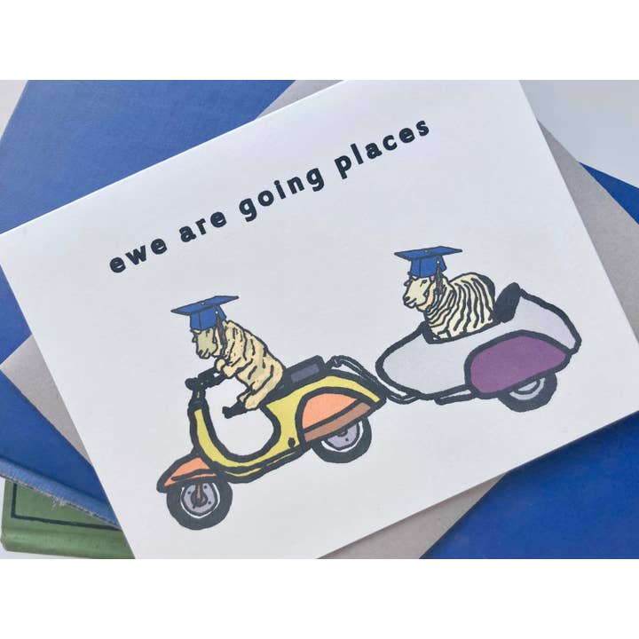 HEI LO CARDS - Wholesale Graduation Card - "Ewe Are Going Places" Sheep Graduation Card3