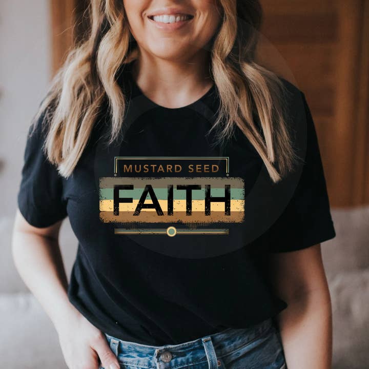 T-shirt graphique Mustard Seed Faith #343 pour la vente par Tron Tron Graphic Wear