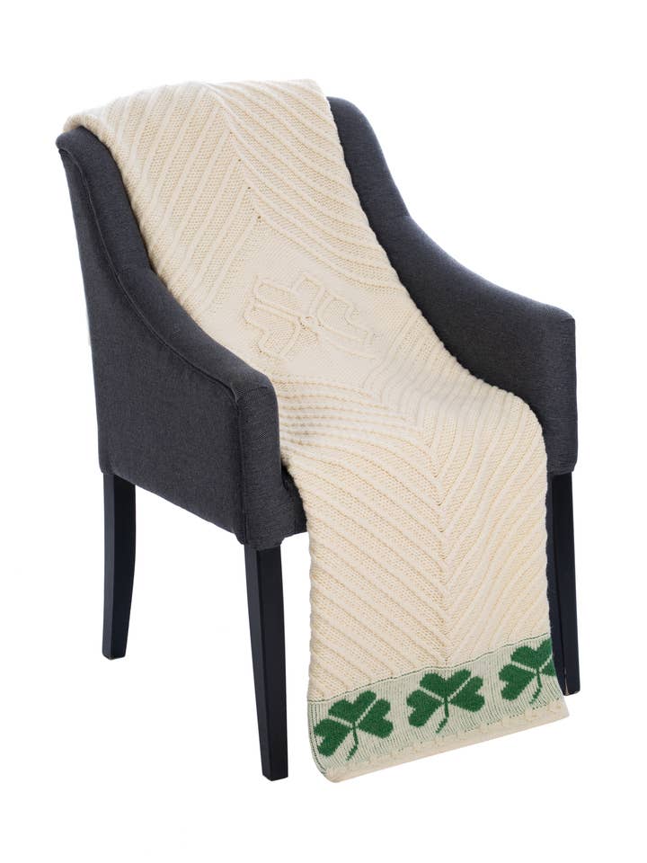 Merino Wool Shamrock Throw for wholesale by Saol