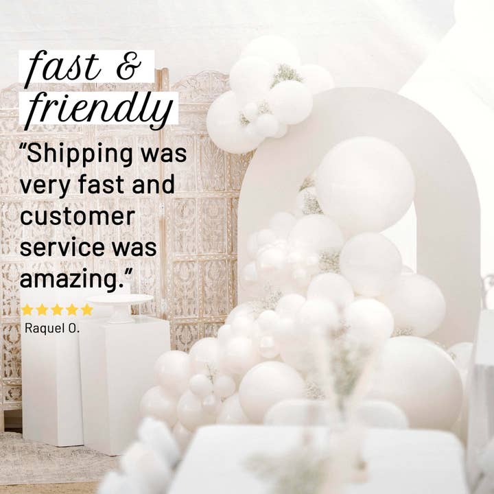 Ellie's Party Supply - Vente Ballon - Kit d'Arche de Mariage en Ballons Blancs - Kit de Guirlande de Ballons9