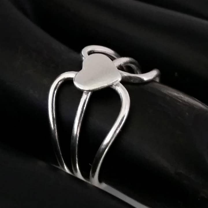 Anéis Infantis Ajustáveis de Prata Art Déco por atacado de Costello International