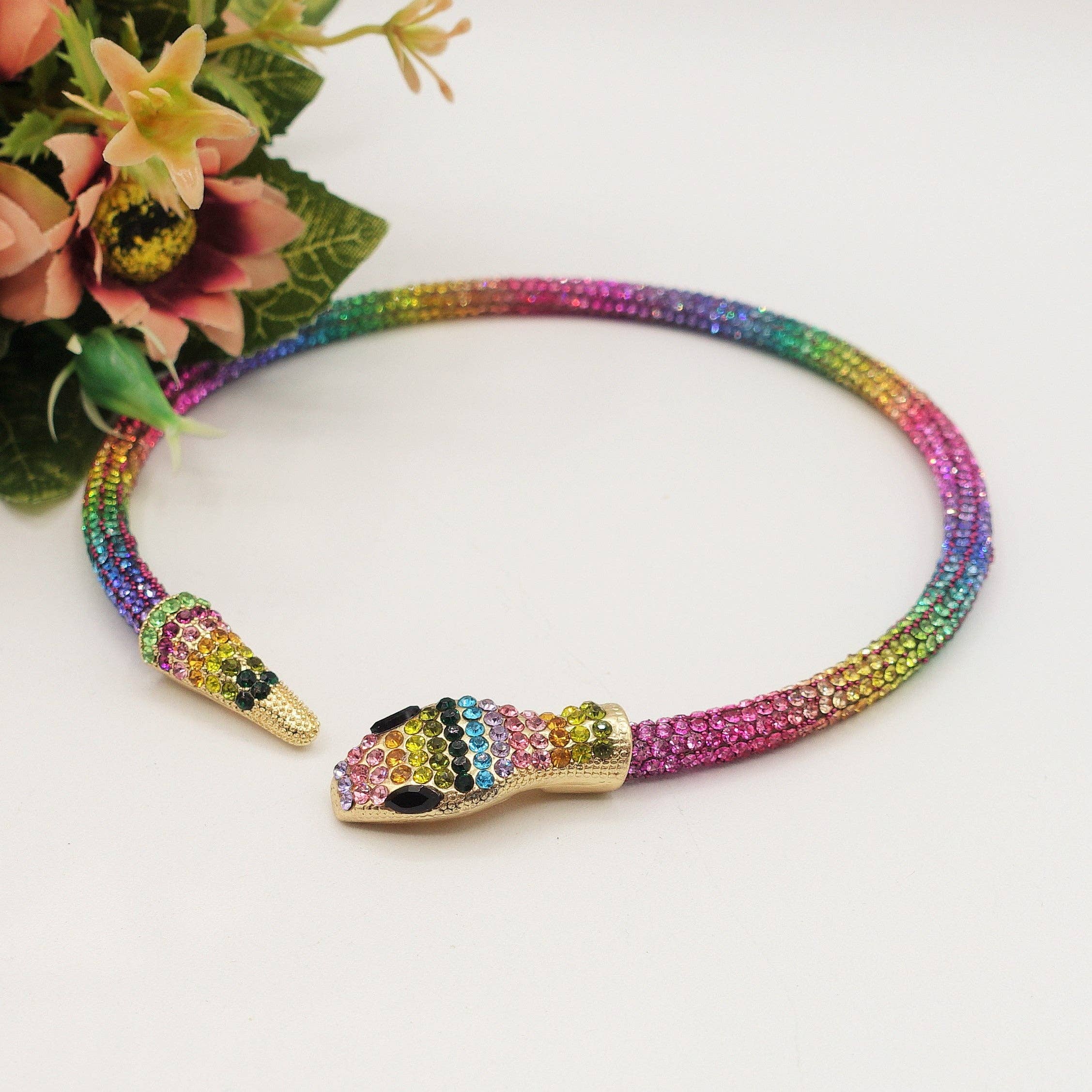 Daemon srls - Wholesale Choker/Collar - KAA CHOKER ~ Girocollo snodato a serpente con cubic zirconia6