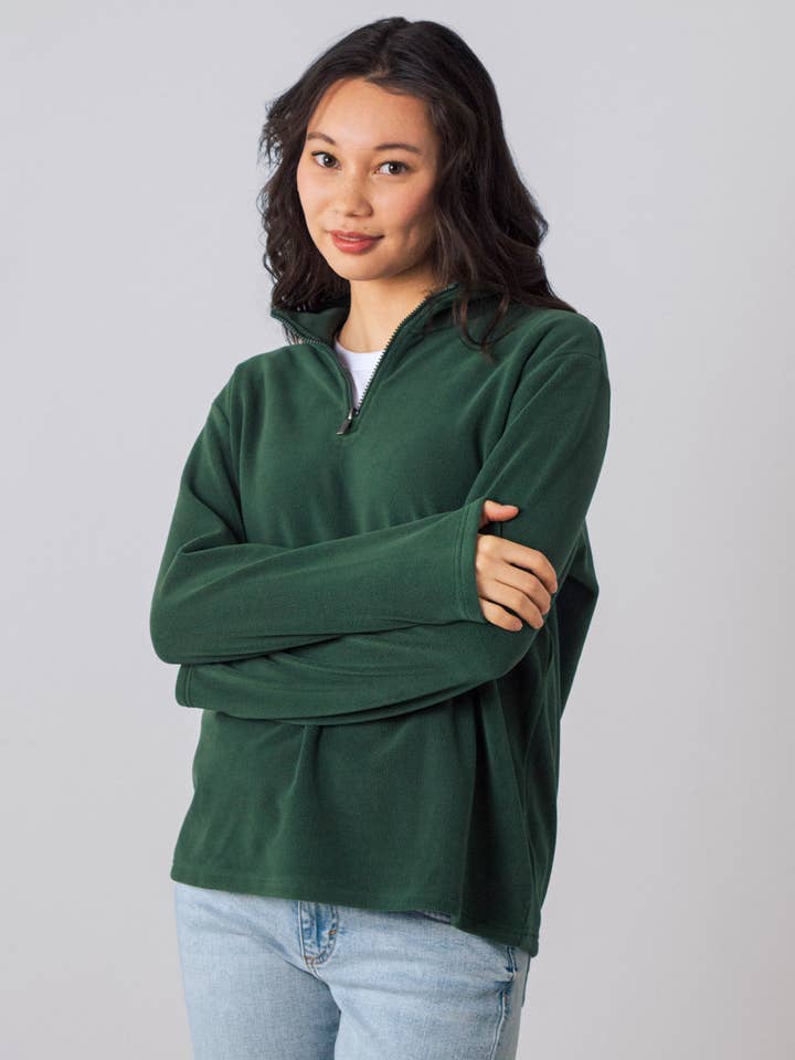Half-Zip Fleece Women for wholesale by Honest Basics