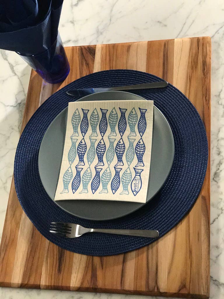 Wet-it! – toalha de cozinha por atacado – Pano Sueco Azul Captura do Dia2