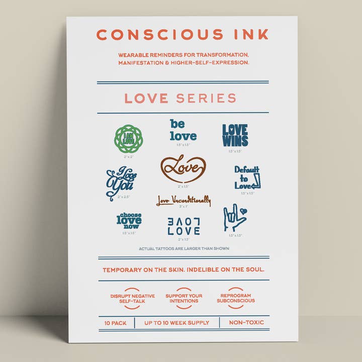 Love Variety 10-pack voor wholesale door Conscious Ink