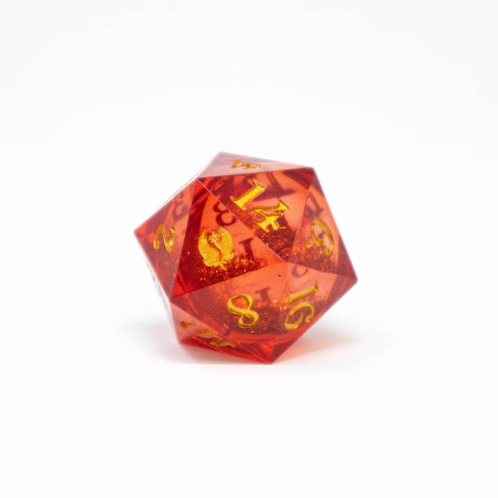 Hit Point Press - Wholesale Dice - Field Guide To Floral Dragons: Bloom Pink - Large Liquid Core d20 (Dice)3