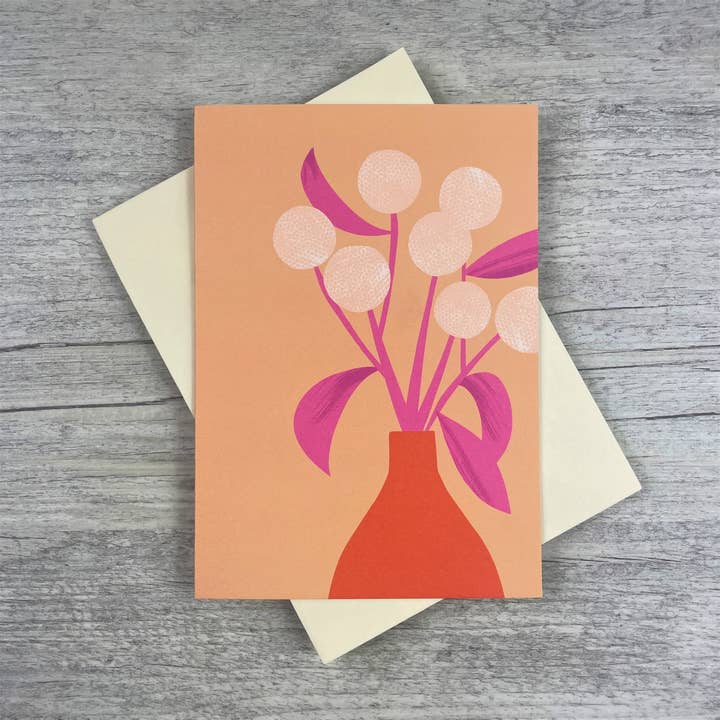 Floral Birthday Cards | Flower Art Card | Everyday Cards for wholesale by Joanne de Pace Design Studio