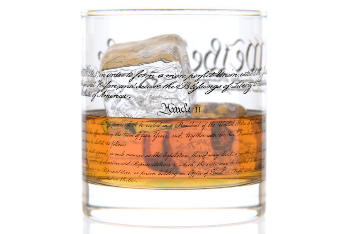 Well Told - Wholesale Cocktail/Liquor Glass - U.S. Constitution- Historical - Rocks Glasses - Set of 21