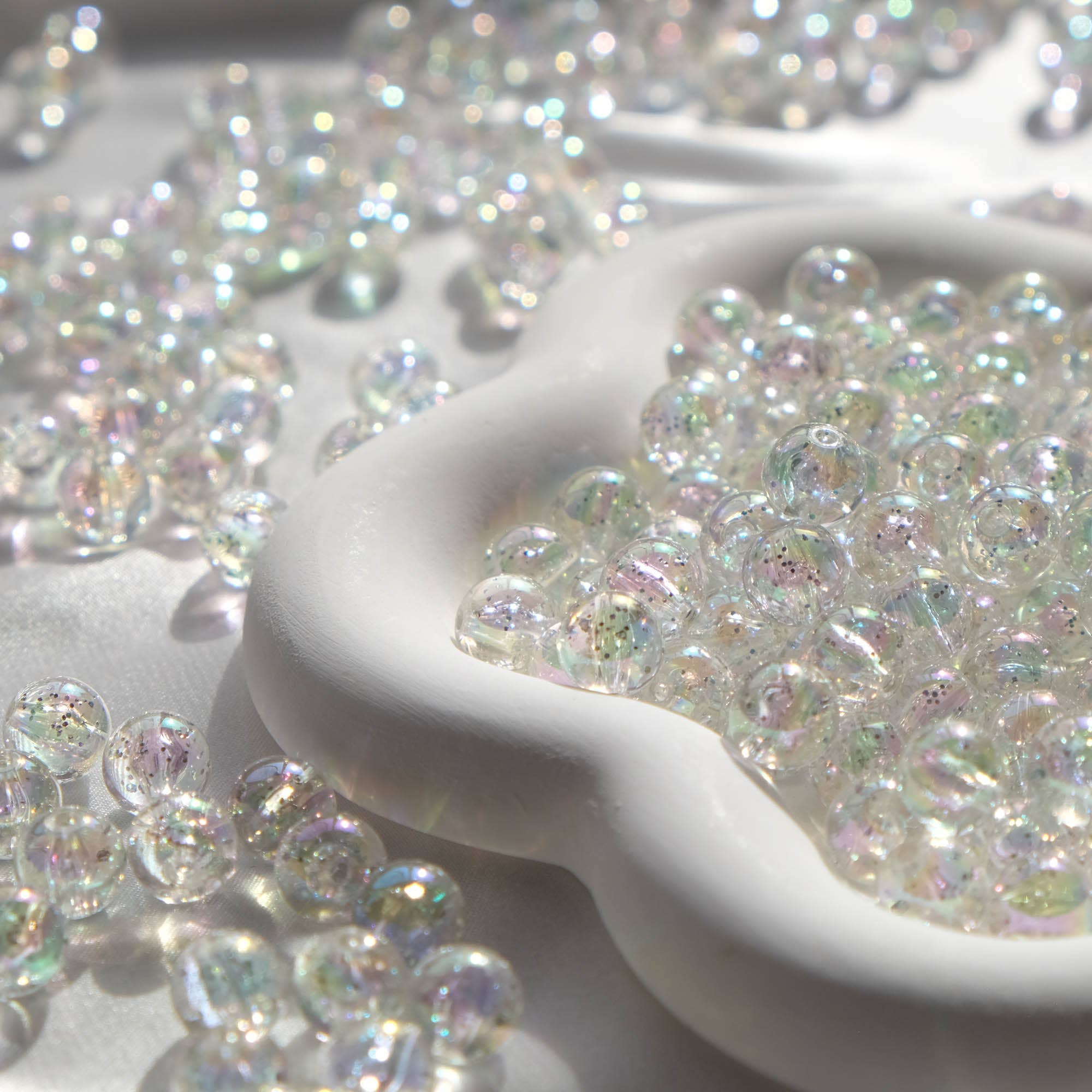 Moon Bunny - Wholesale Beads - Round Glitter Beads 10mm7