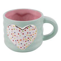 Polka Dot Heart Mug for wholesale by Glory Haus