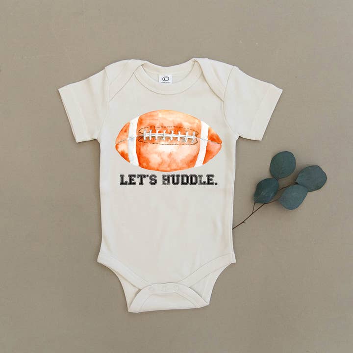 Urban Baby Co. - Wholesale Bodysuit (Non-Footed) - Baby - Let's Huddle Football Organic Baby Onesie & Toddler Tee