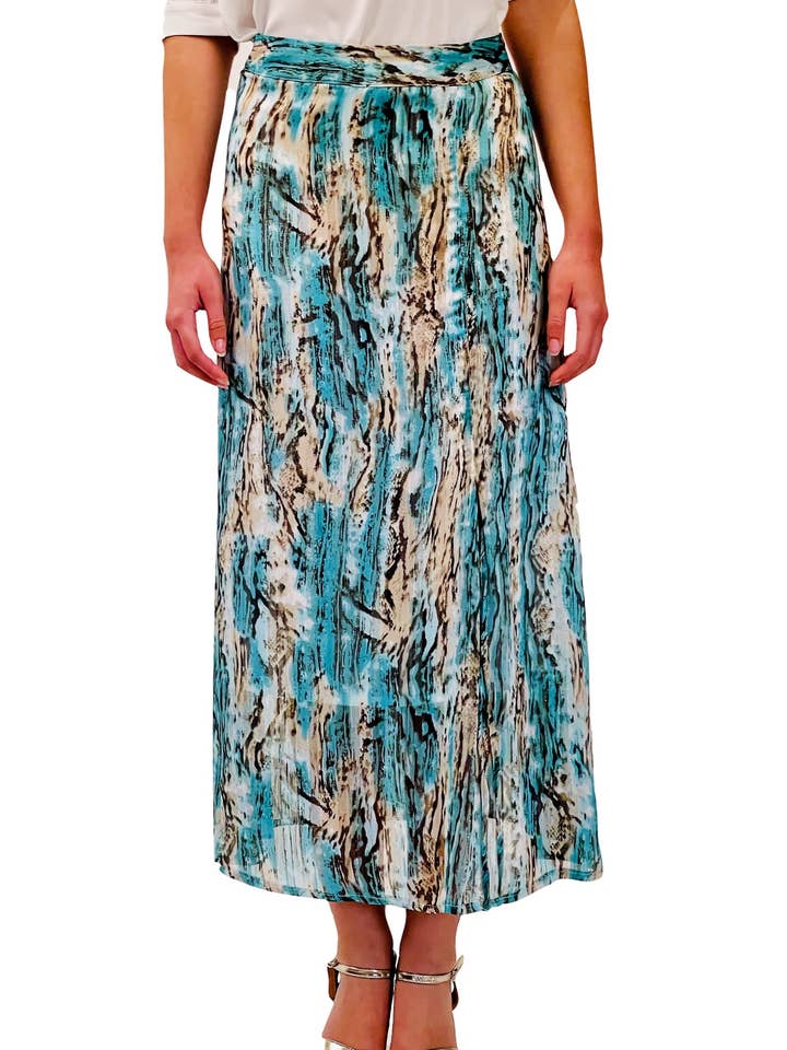 FRIDA 1 midikjol i tryckt chiffong för wholesale av Tonala