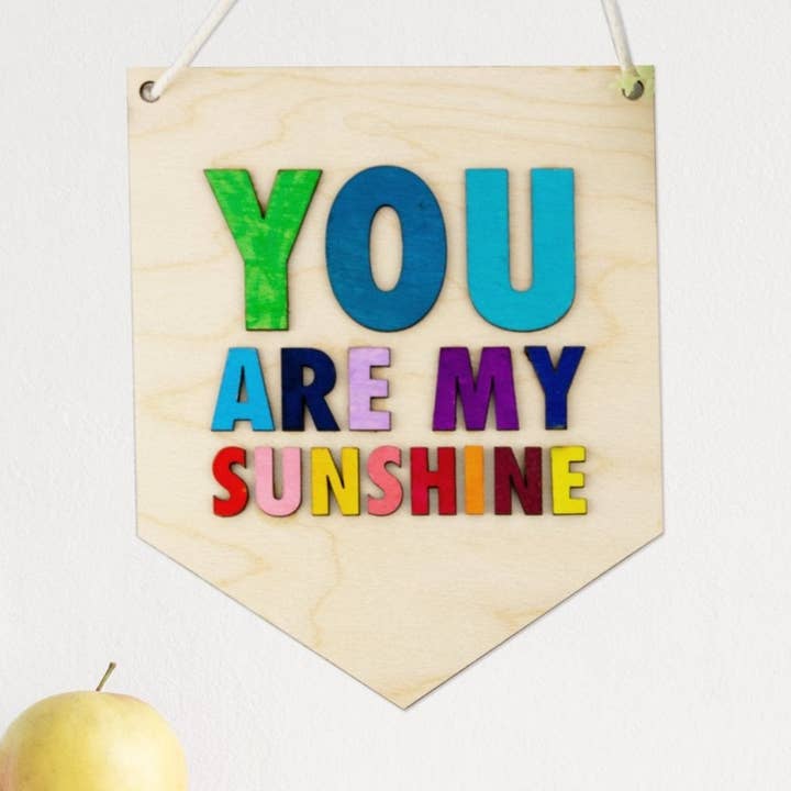 Eres mi rayo de sol Pancarta de colores del arcoíris para venta al por mayor de Birch and tides