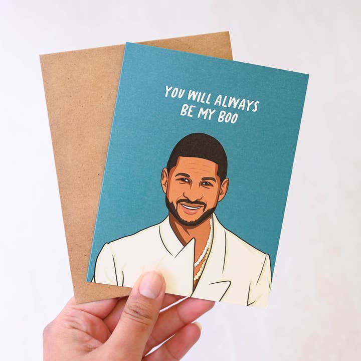 Simple Whimsy - Wholesale Love Card - Usher My Boo Pop Culture Card *SALE*