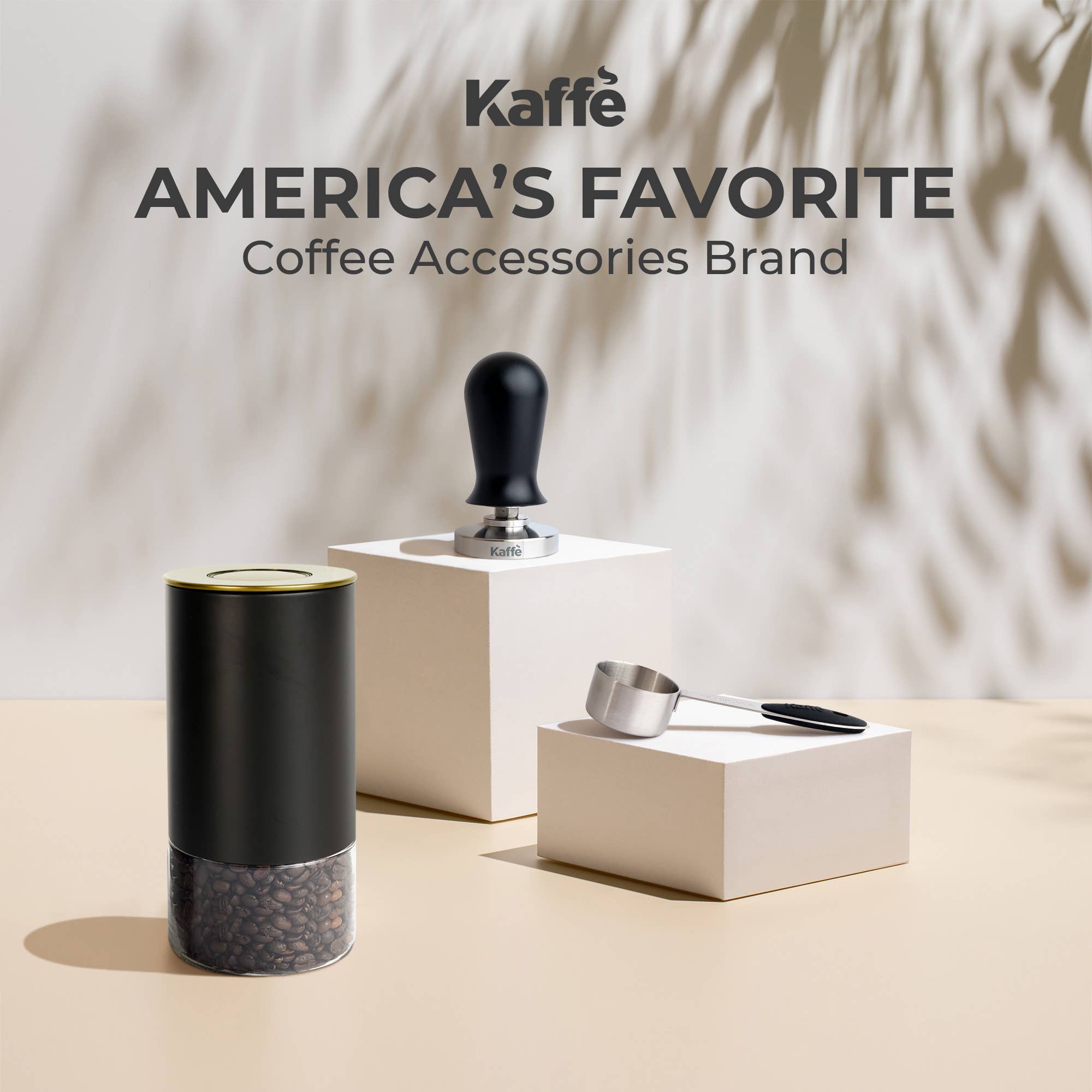 Kaffe - Wholesale Canister - Kaffe Coffee Canister Storage Container Black/Gold Round10