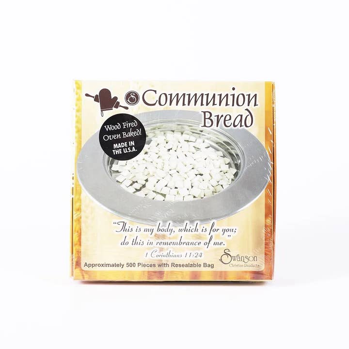 Communion Bread Squared - with Resealable Bag - Approx. 500 for wholesale by Swanson Christian Products
