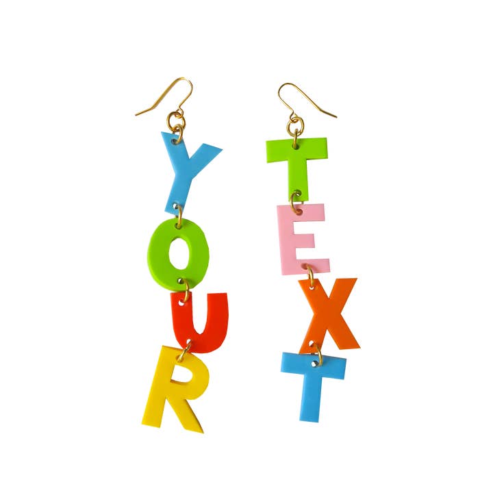 CUSTOM TEXT øreringe for engroshandel hos Chungawawa